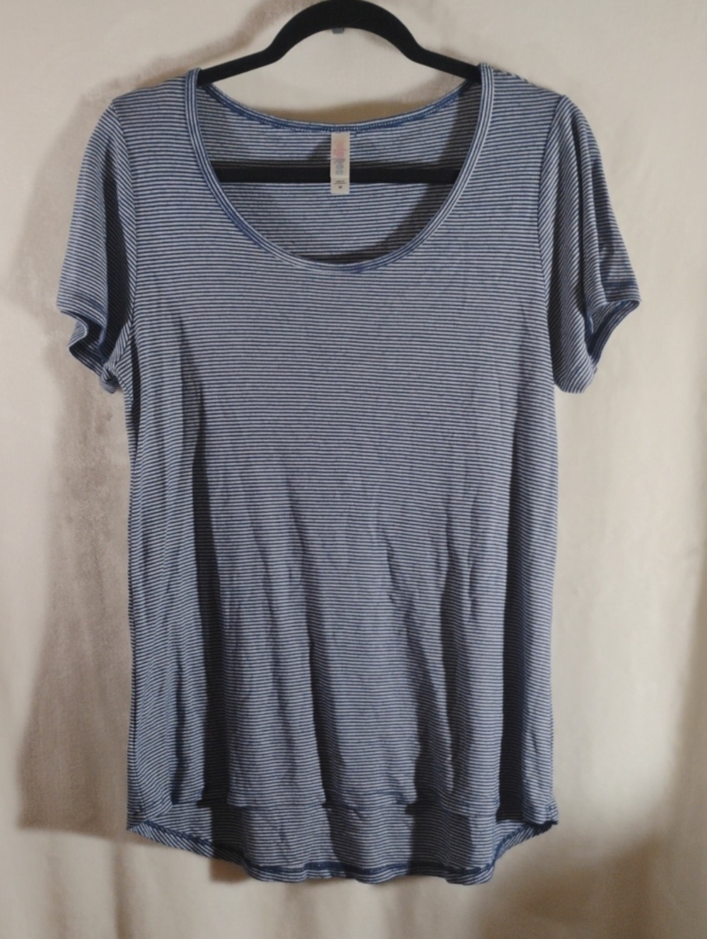 Women’s Striped Scoop Neck Tee - Blue LulaRoe